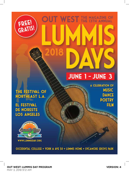 LUMMIS DAY PROGRAM May 3, 2018 9:12