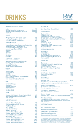 Four Points by Sheraton Pablos Menu 4Pager