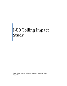 I‐80 Tolling Impact Study