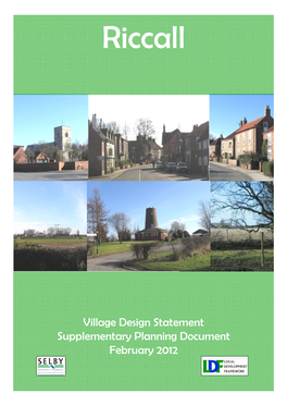 Riccall Village Design Statement. Selby District Council