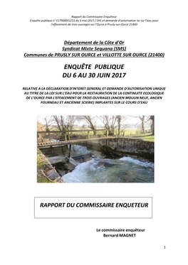 Rapport Du Commissaire-Enquêteur Concernant Travaux D'effacement D