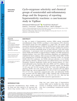 Inflammatory Drugs and the Frequency