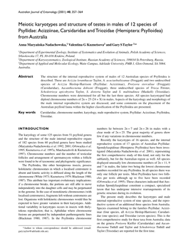 Meiotic Karyotypes and Structure of Testes in Males of 12