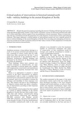 Critical Analysis of Interventions in Historical Rammed-Earth Walls—Military Buildings in the Ancient Kingdom of Seville