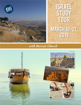 Israel Study Tour March 10-21, 2019