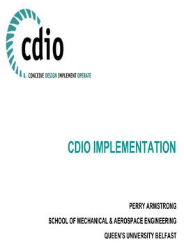 Cdio Implementation