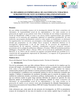 El Desarrollo Empresarial De Jalcomulco, Veracruz