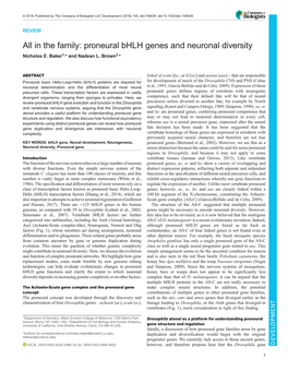 All in the Family: Proneural Bhlh Genes and Neuronal Diversity Nicholas E