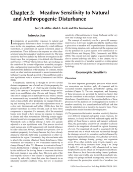 Geomorphology, Hydrology, and Ecology of Great Basin Meadow Complexes