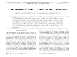 Cannibalism in Omnivorous Calanoid Copepods