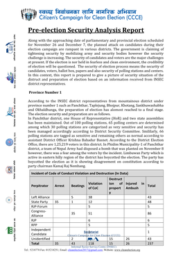 Pre-Election Security Analysis Report