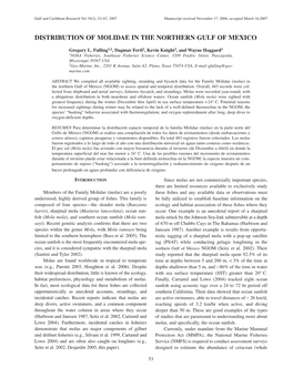 Distribution of Molidae in the Northern Gulf of Mexico