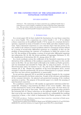 On the Construction of the Linearization of a Nonlinear Connection