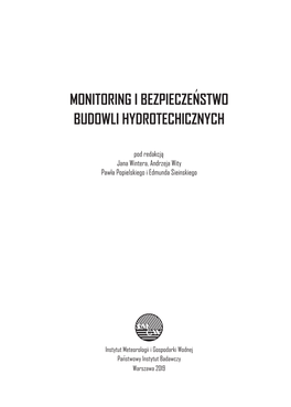 Monitoring I Bezpieczenstwo Budowli Hydrotechicznych