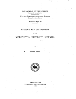 Yerington Dist Rict, Nevada