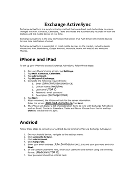 Exchange Activesync