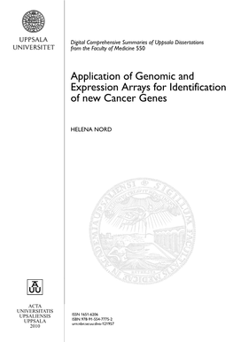 Application of Genomic and Expression Arrays for Identification