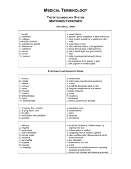 Medical Terminology