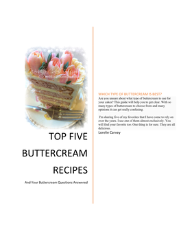 Top Five Buttercream Recipes