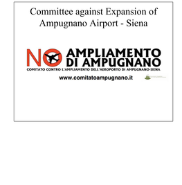 Committee Against Expansion of Ampugnano Airport - Siena