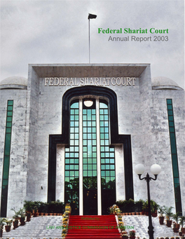 Federal Shariat Court Annual Report 2003