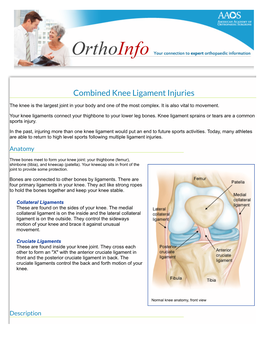 Combined Knee Ligament Injuries-Orthoinfo