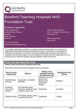 Bradford Teaching Hospitals NHS Foundation Trust