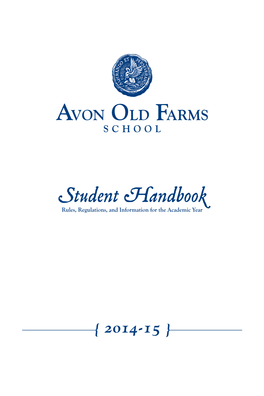 Student Handbook Rules, Regulations, and Information for the Academic Year