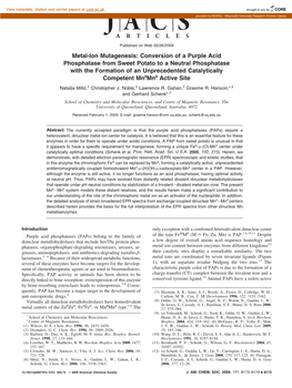 Metal-Ion Mutagenesis