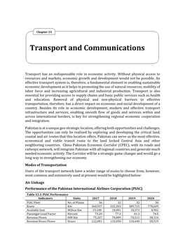 Transport and Communications