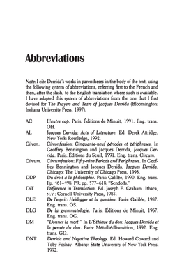 Abbreviations