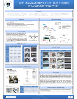 Burr Minimization in Drilled Holes Through Drill Geometry Innovation