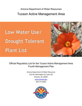 Tucson AMA Low Water Use/Drought Tolerant Plant List