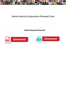 Norton Antivirus Subscription Renewal Code