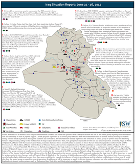 Iraq Situation Report: June 25 - 26, 2015