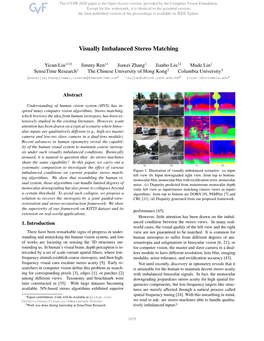 Visually Imbalanced Stereo Matching