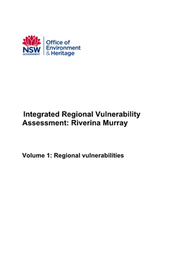 Integrated Regional Vulnerability Assessment: Riverina Murray