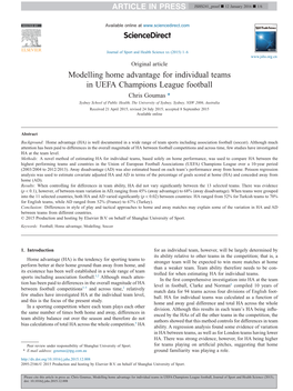 Modelling Home Advantage for Individual Teams in UEFA