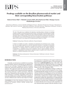 Prodrugs Available on the Brazilian Pharmaceutical Market and Their Corresponding Bioactivation Pathways