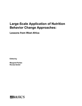 Large-Scale Application of Nutrition Behavior Change Approaches