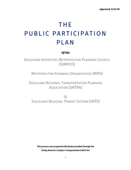 The Public Participation Plan