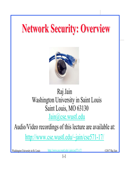 Cryptography and Network Security: Overview