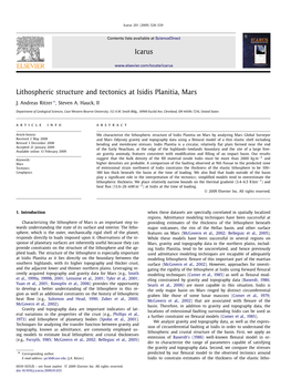 Lithospheric Structure and Tectonics at Isidis Planitia, Mars ∗ J