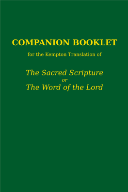 Companion Booklet