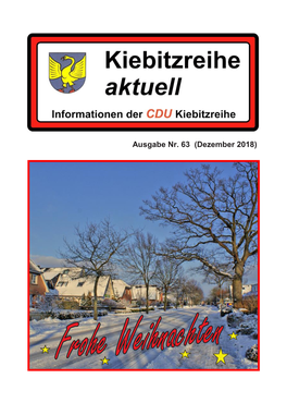 Kiebitzreihe Aktuell 2018