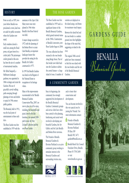 Benalla Botanical Gardens, Between the Island Bed and Where the Gardens Now Was Held