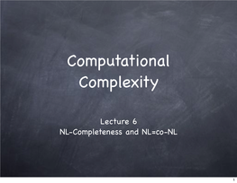 Computational Complexity