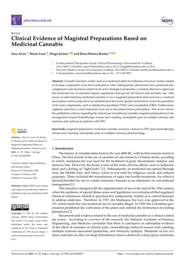 Clinical Evidence of Magistral Preparations Based on Medicinal Cannabis