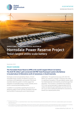 Hornsdale Power Reserve Project Tesla’S Largest Utility-Scale Battery