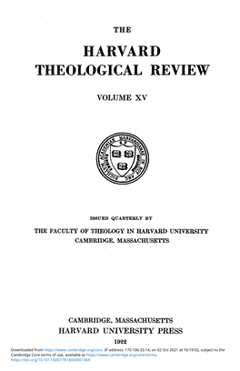 Harvard Theological Review